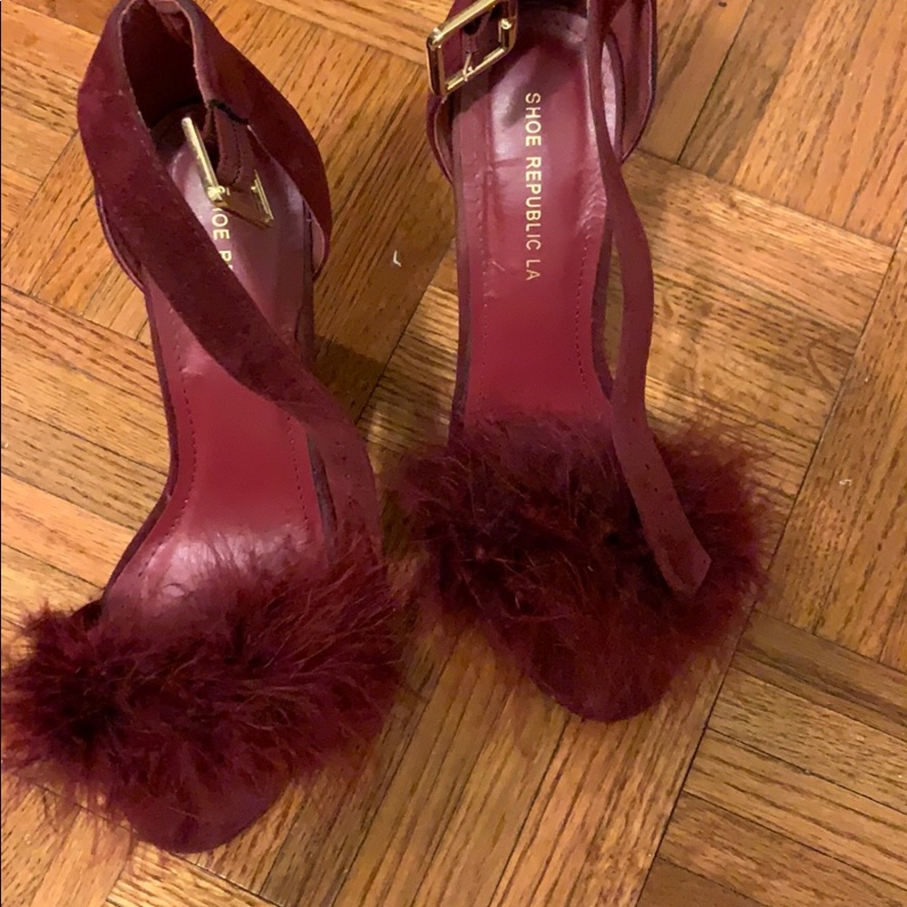 Dark red sandals